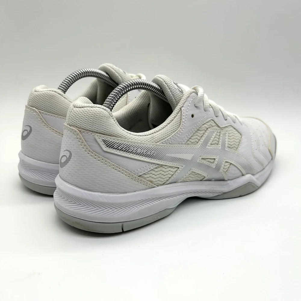 ASICS Gel-Dedicate 6 Tennis Shoes Mens 9 White Silver Athletic Court Sneakers